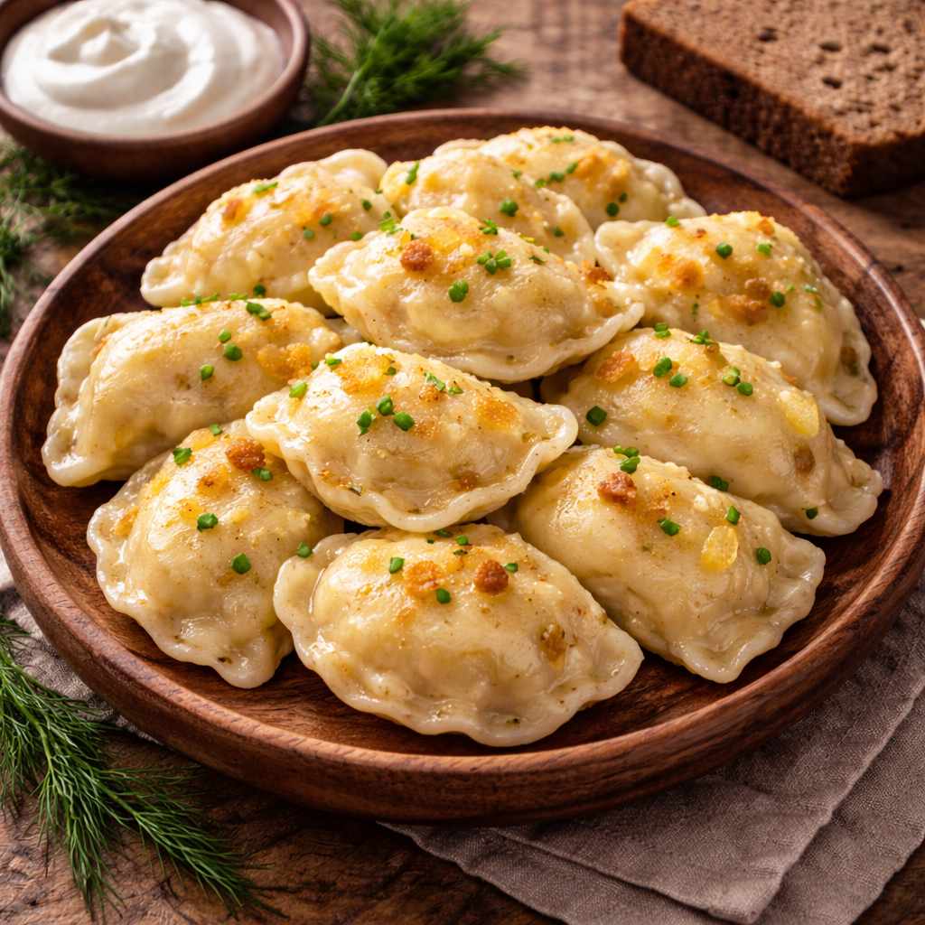 Сборка вареников с творогом, защипывание краев теста